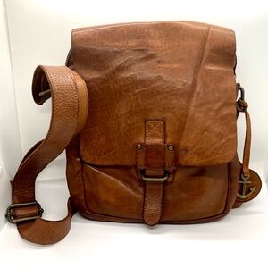 Harbour 2nd • NWOT Marlies Burnished Leather Crossbody Messenger Bag OS